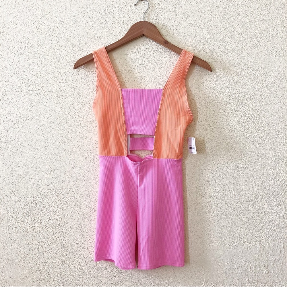Free People Pink and Orange Jumpsuit - Picture 4 of 6